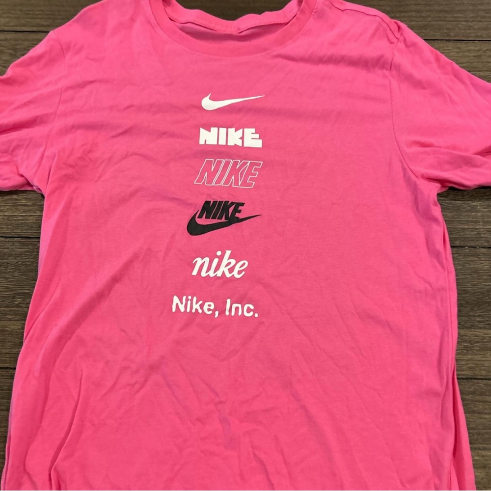 Nike Pink Tee with Logo Variations